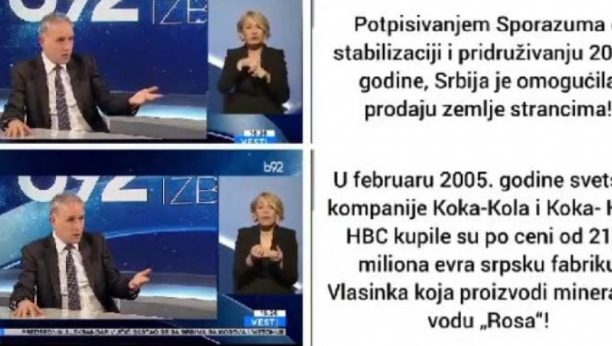 NARODE, OVAJ NE ZNA ŠTA PRIČA Đilasov kandidat Ponoš bi da sačuva ono što su njegovi šefovi već prodali i uništili (VIDEO)