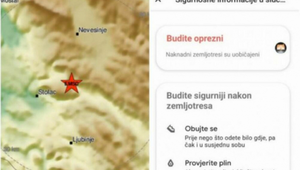 U zemljotresu u Hercegovini oštećeno 800 objekata