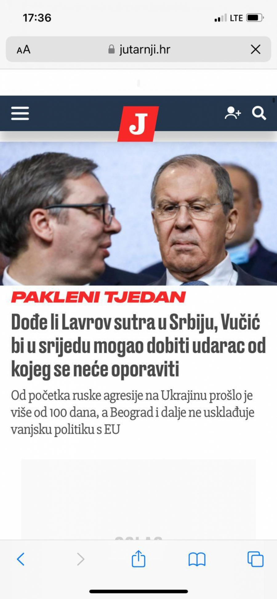 NEZAPAMĆENI PRITISAK NA PREDSEDNIKA SRBIJE Vučiću, ako Lavrov dođe u Srbiju dobićeš udarac od kojeg se nećeš oporaviti!
