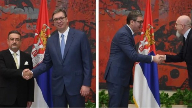 PREDSEDNIK VUČIĆ SA AMBASADORIMA Primio akreditivna pisma, poželeo dobrodošlicu (FOTO)