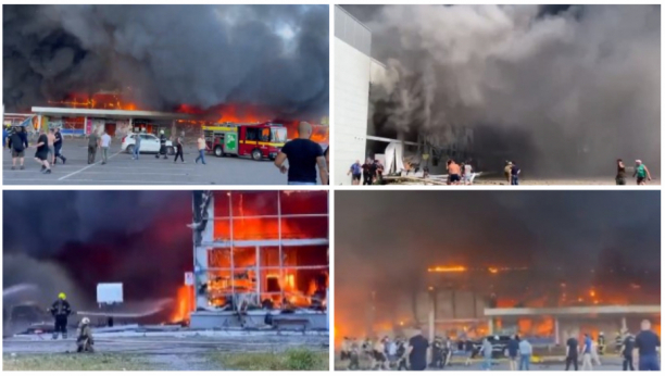 STRAVIČNI SNIMCI S LICA MESTA Raketa udarila prepun tržni centar u Kremenčuku, ima mrtvih! (FOTO/VIDEO)