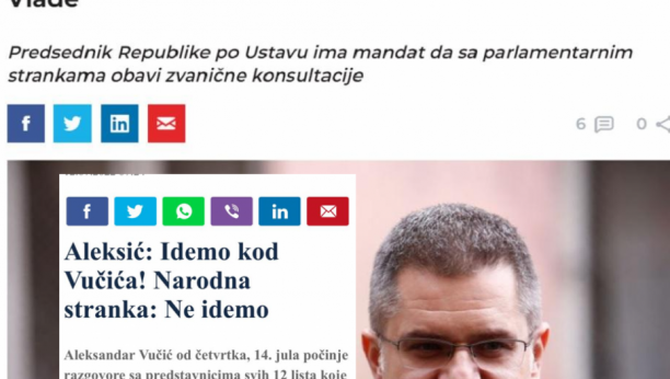 CIRKUS KOD JEREMIĆA Aleksić: Idemo kod Vučića; Narodna stranka: Ne idemo!