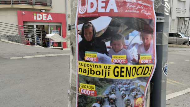 "IDEA VAM ŽELI SREĆNU OLUJU" Aktivisti pokreta "Naši"  pozivaju na bojkot hrvatskog trgovinskog lanca (FOTO)