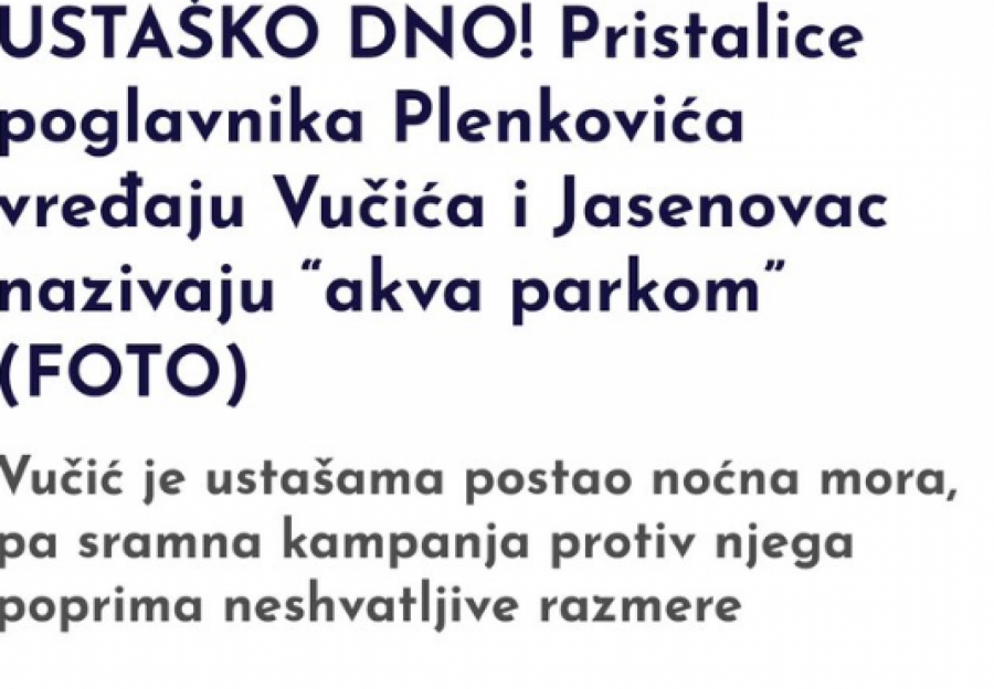 VESIĆ PITA HRVATSKE VLASTI: Šta zapravo želite od Vučića osim da zaboravi  da su se dogodili Jasenovac i Oluja