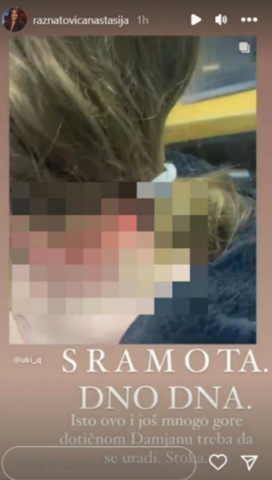 SRAMOTA! Oglasila se Anastasija Ražnatović, pevačica zapenila od besa zbog prebijene sestre Uki Q (FOTO)