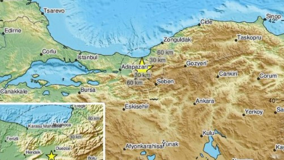 OGLASILA SE UPRAVA ZA KATASTROFE I VANREDNE SITUACIJE Snažan zemljotres uzdrmao Tursku