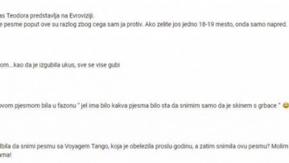 Teodora Džehverović komentari