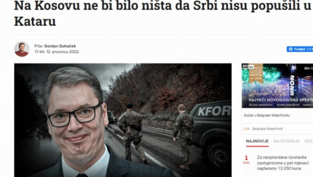 BUDALAŠTINE NA KVADRAT Bolesni Hrvati: Vučić zbog fudbala pravi haos na Kosovu!