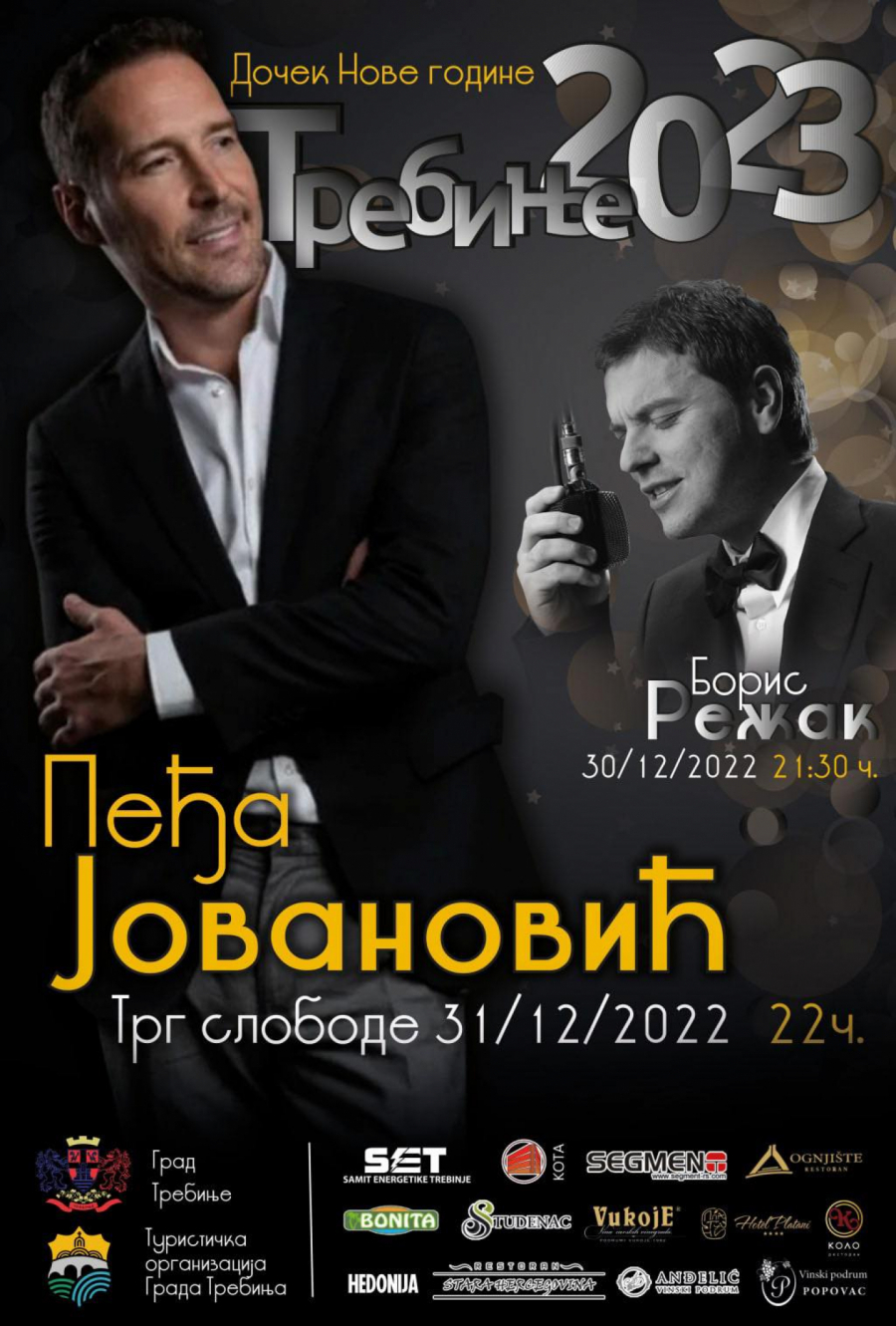 OČEKUJE VAS SPEKTAKL Peđa Jovanović i Boris Režak nastupaće u Trebinju za doček Nove godine (FOTO)