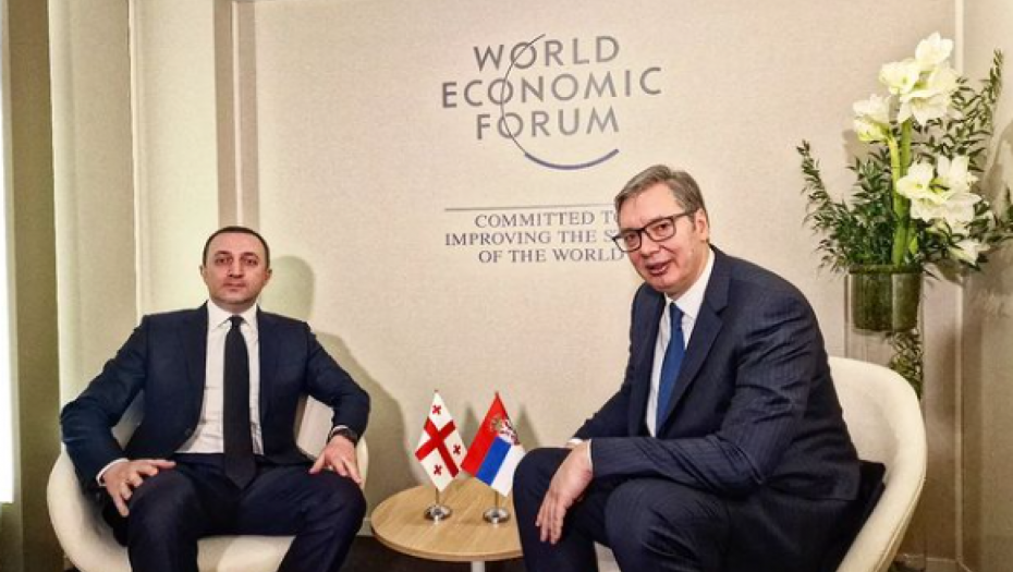 POZVAO SAM PREMIJERA GRUZIJE DA POSETI SRBIJU Vučić u Davosu razgovarao sa Garibašvilijem