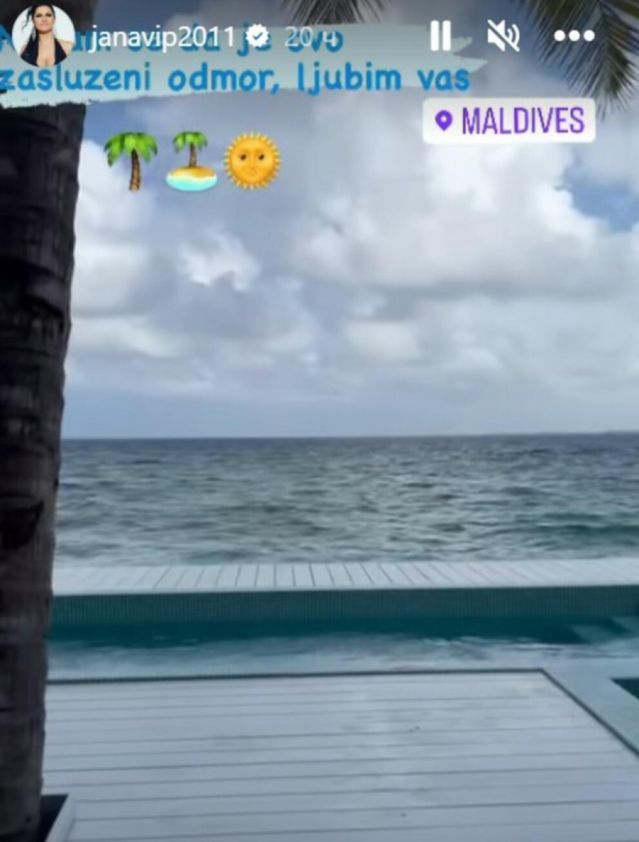 TERASA SA POGLEDOM NA OKEAN, BALDAHINI I PRIVATNI BAZEN Jana Todorović pokazala u kakvom LUKSUZU uživa na Maldivima (VIDEO)