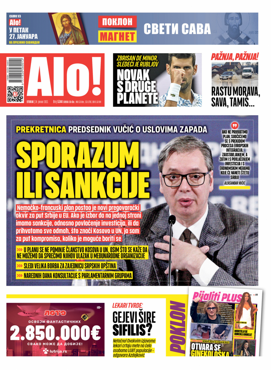 SPORAZUM ILI SANKCIJE Predsednik Vučić o uslovima Zapada