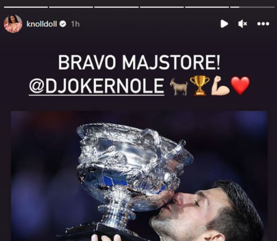 ODUŠEVILA SRBIJU Najpoznatija navijačica iz Hrvatske čestitala Novaku osvajanje titule u Melburnu (FOTO)