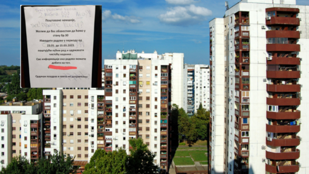 OVAKAV STEPEN BEZOBRAZLUKA I BAHATOSTI NIGDE NE POSTOJI: U zgradi u Srbiji izbio rat zbog radova u stanu, prepucavaju se preko oglasne table