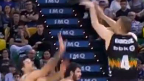 KAKVA LUDNICA U ŠPANIJI Bivši košarkaš Zvezde pogodio trojku za pobedu protiv Barselone (VIDEO)