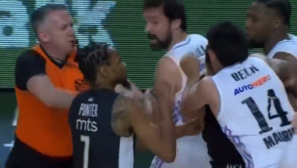 KO ĆE IGRATI U BEOGRADU? Utakmica u Madridu nije završena, košarkaš Reala umalo teže povredio Egzuma (VIDEO)