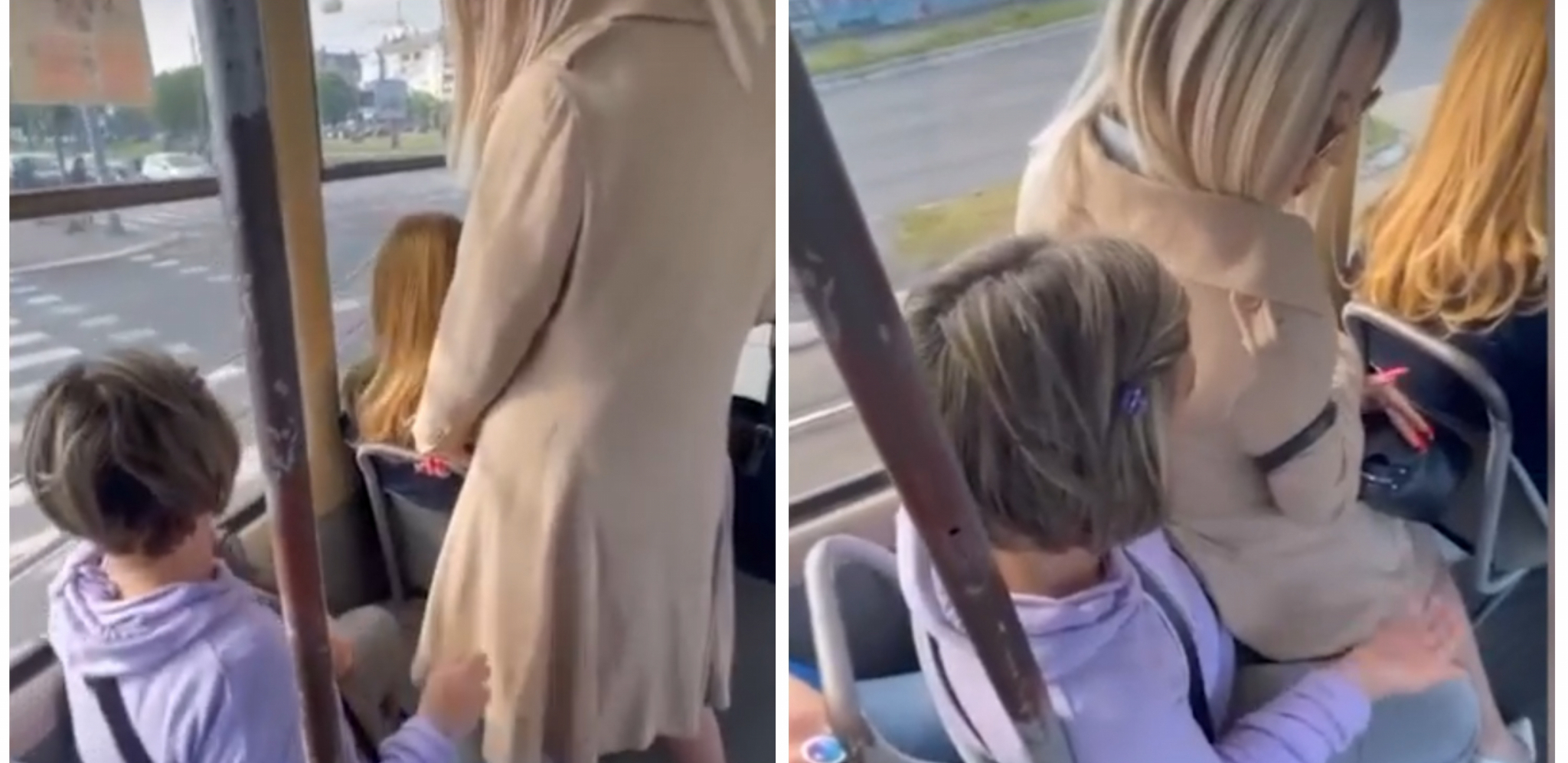 PLAVUŠA SELA NA BAKU, JER JE "BOLE NOGE"! Osvanuo šok snimak iz tramvaja na Novom Beogradu (VIDEO)