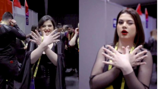 SRAMNE PROVOKACIJE ALBANACA! Pevačice na Evroviziji pokazale dvoglavog orla i razbesnele javnost