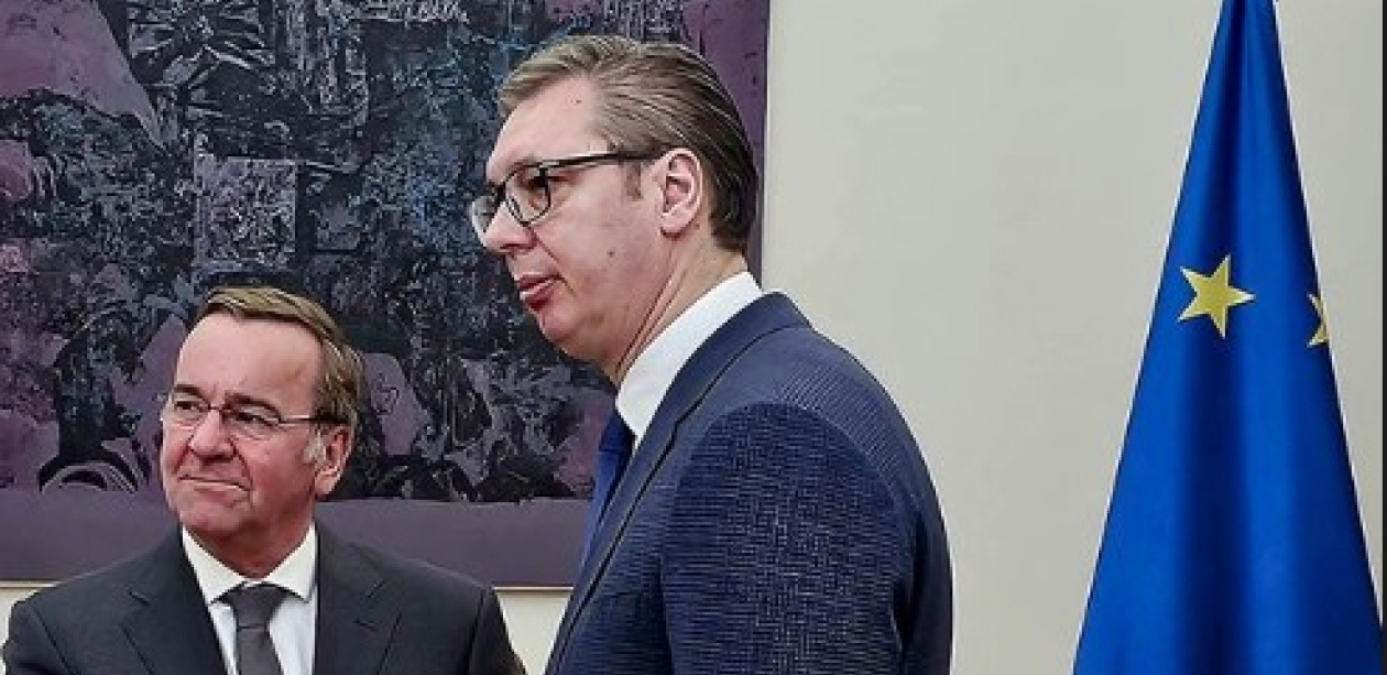 Aleksandar Vučić i Boris Pistorijus