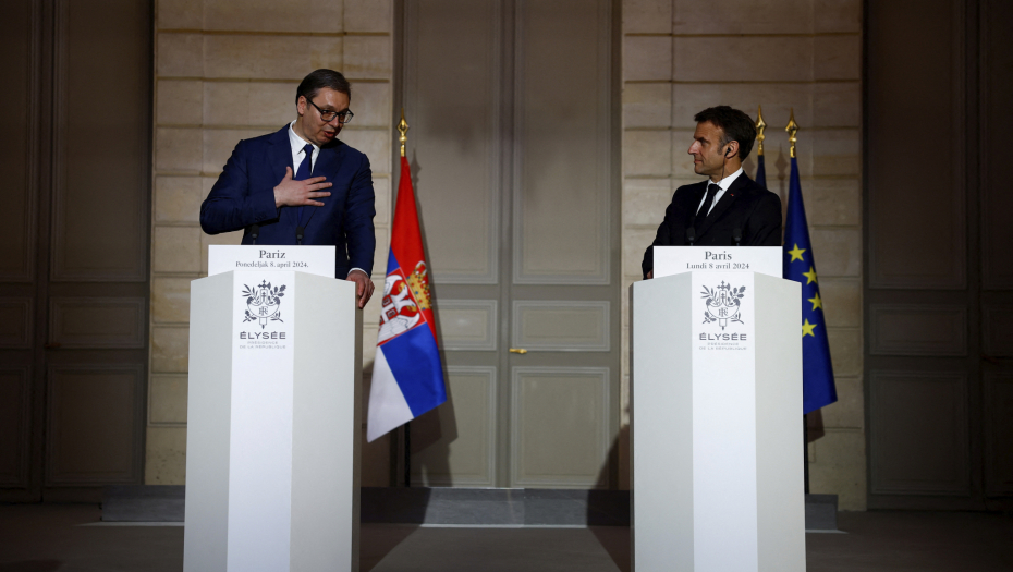 Aleksandar Vučić i Emanuel Makron