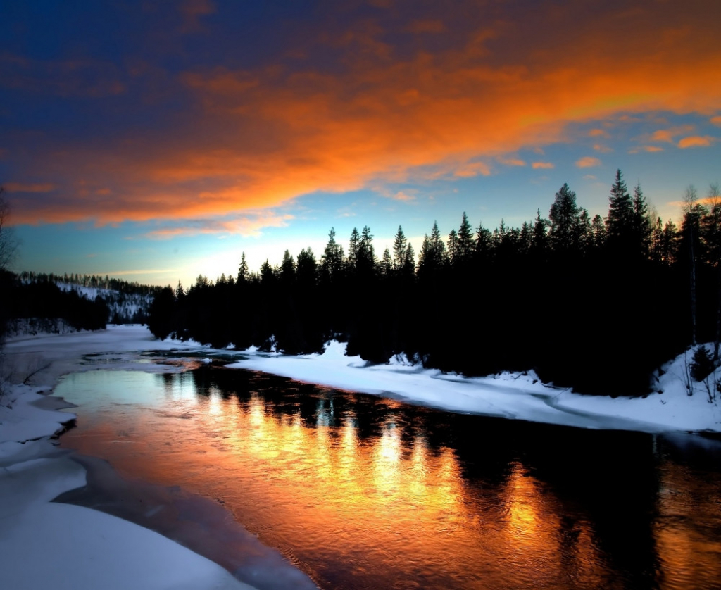 Lapland &Scaron;vedska Zimski pejzaž
