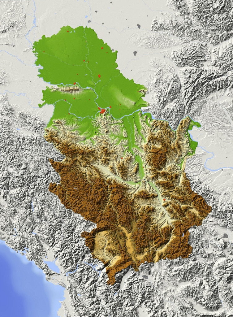 Srbija Mapa Karta Srbije