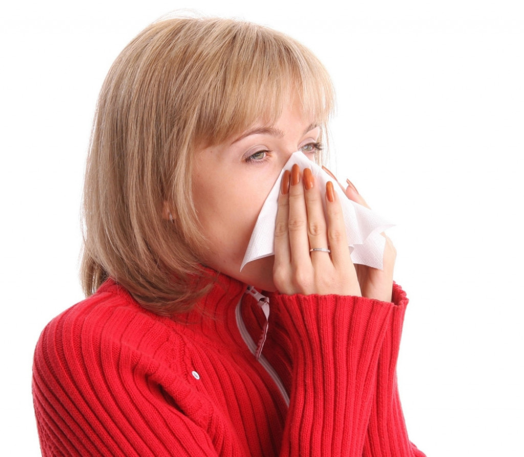 Žena Kijavica Alergija Papirna maramica Prehlada Bolest Duva nos