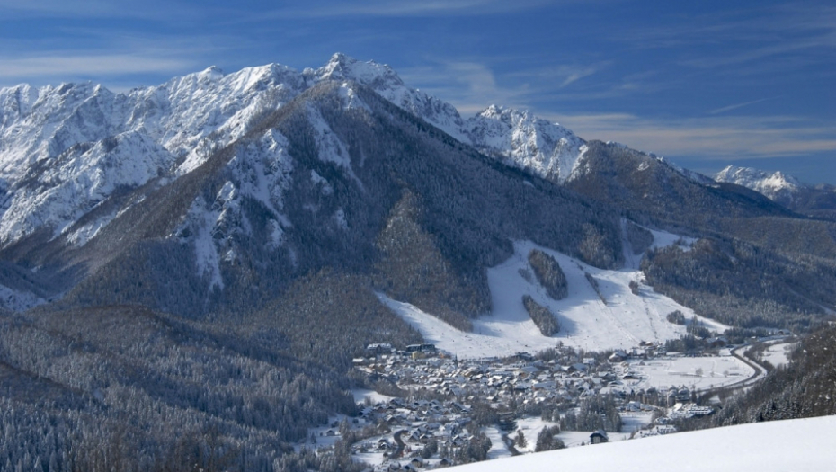 Kranjska Gora Skijaški centar Slovenija Zima Sneg Planina