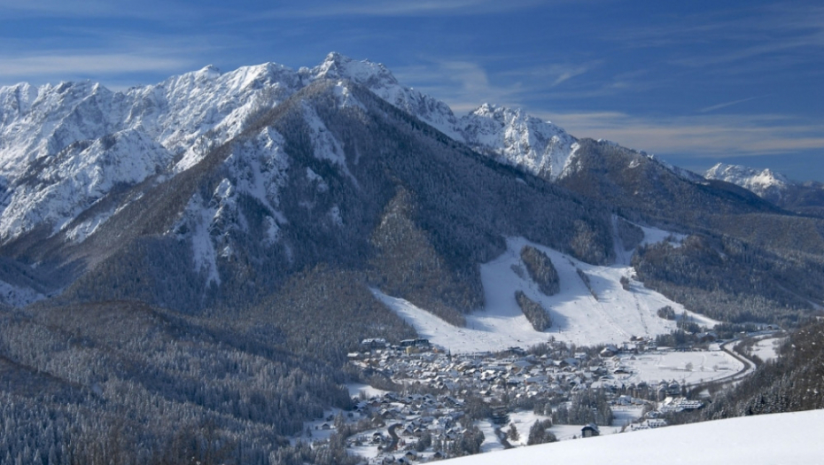 Kranjska Gora Skijaški centar Slovenija Zima Sneg Planina