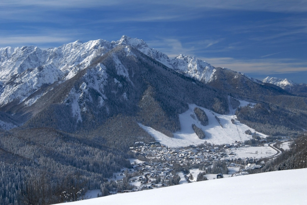 Kranjska Gora Skijaški centar Slovenija Zima Sneg Planina