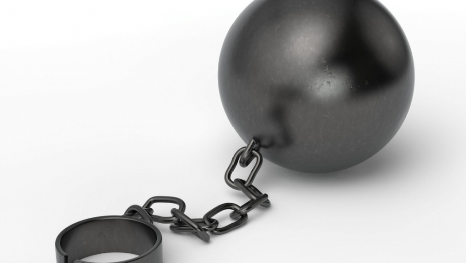 Bukagije Metalna kugla Lanac Zatvor Robija Rob