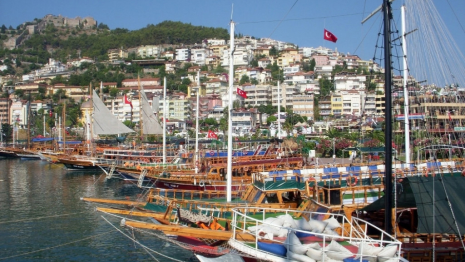 Alanja Turska Luka Brodovi Čamci Brodići Godišnji odmor