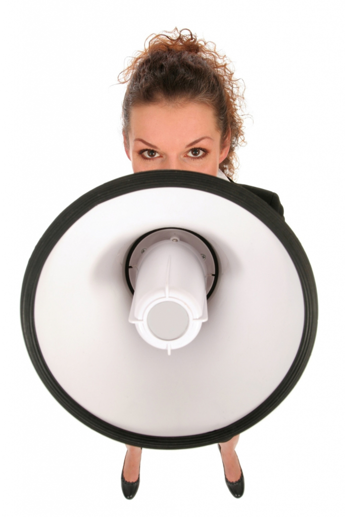 Uzbunjivač Devojka sa megafonom Megafon