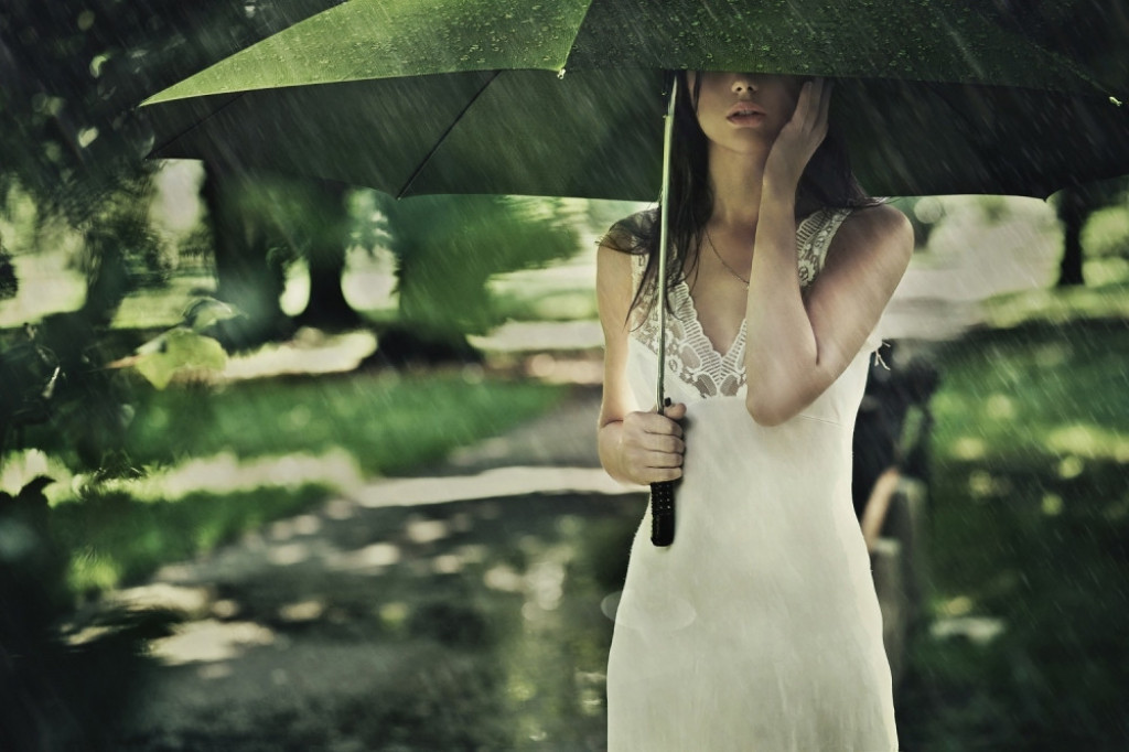 Kiša kišobran Devojka pod sa kišobranom Vremenska prognoza
