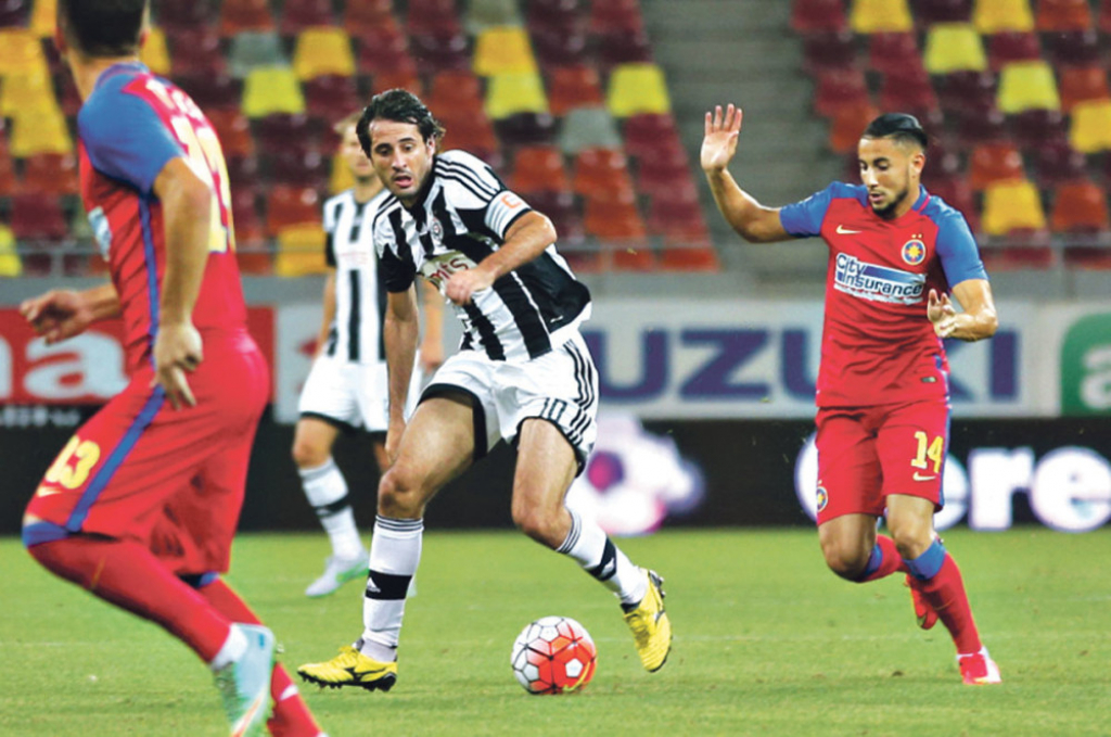 Stefan  Babović na  prvom meču  u Bukureštu  (1:1) 