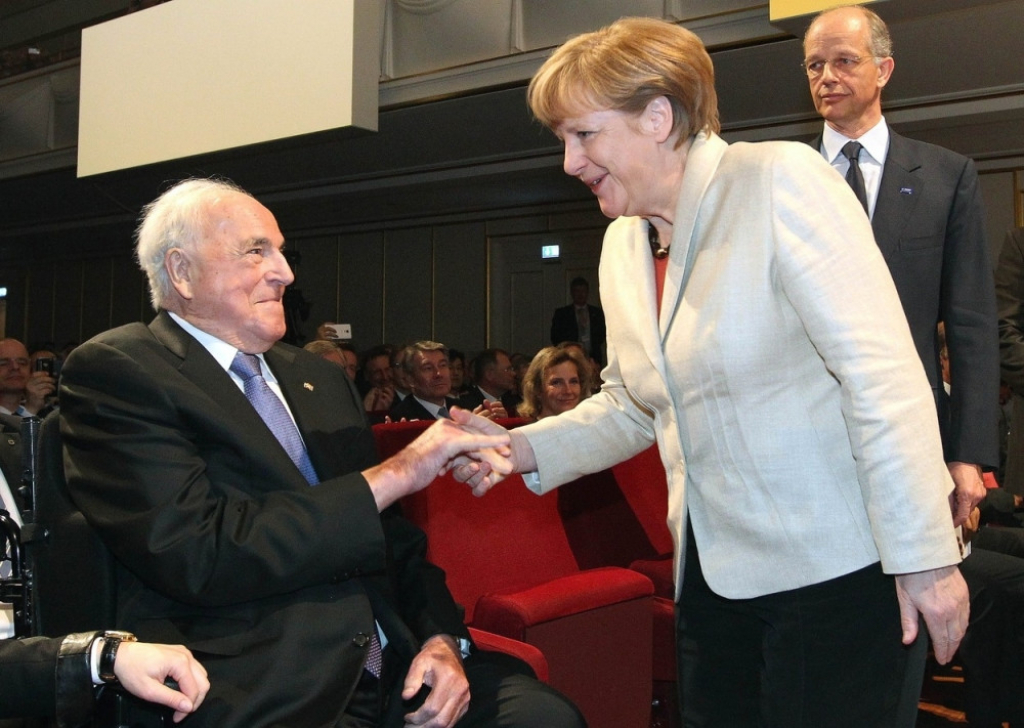 Helmut Kol i Angela Merkel
