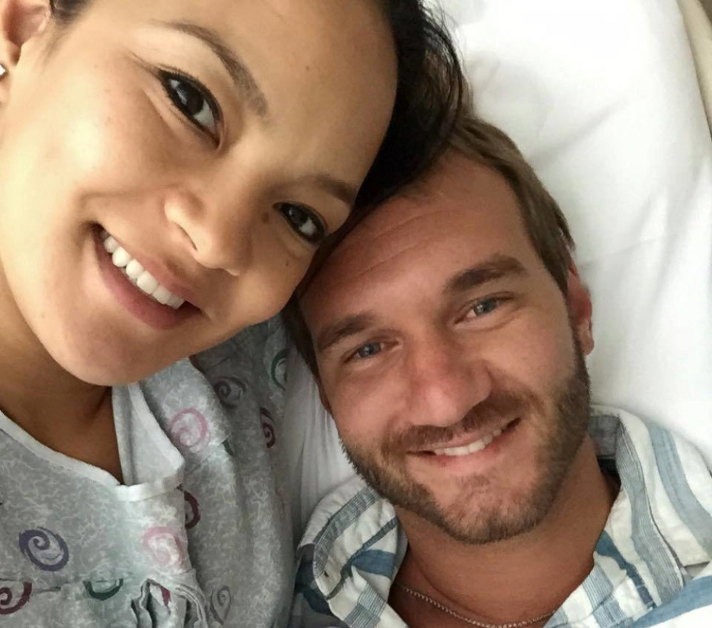 Nik Vujičić sa ženom