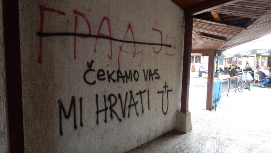 Ustaški grafiti i pretnje Srbima u Vukovaru 