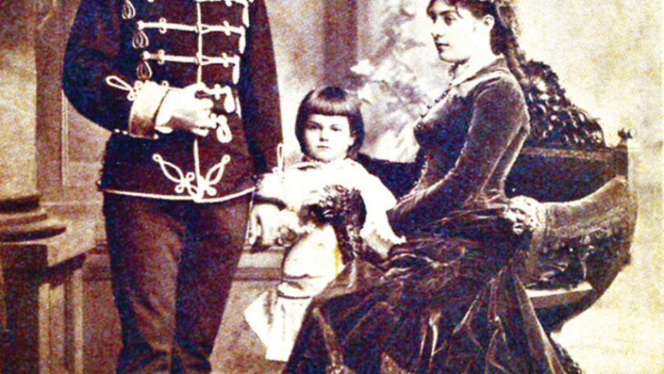 Kralj Milan i kraljica Natalija s Aleksandrom