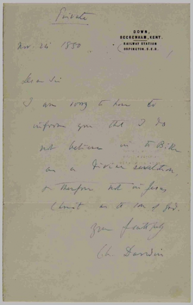 Čuveno pismo Čarlsa Darvina