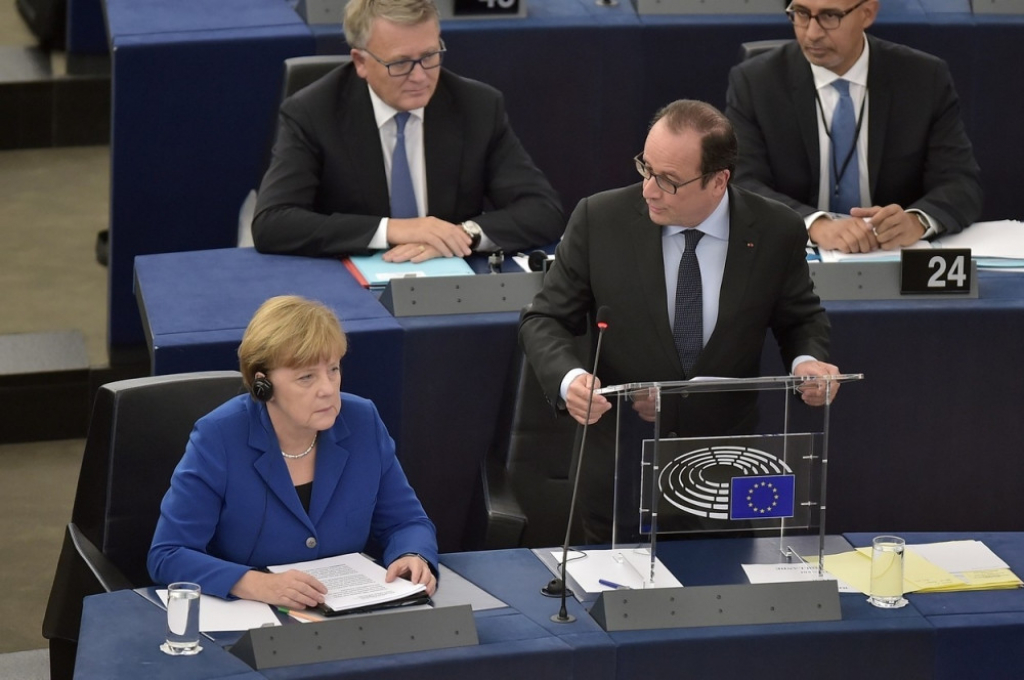 Angela Merkel i Fransoa Oland