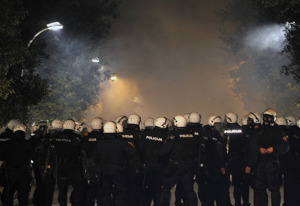 Podgorica sukob policije i demonstranata 17.10.2015