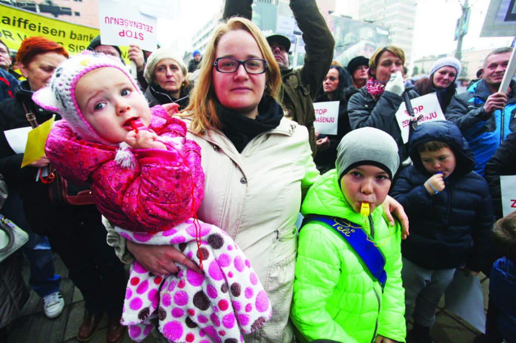 Protest ispred Vlade