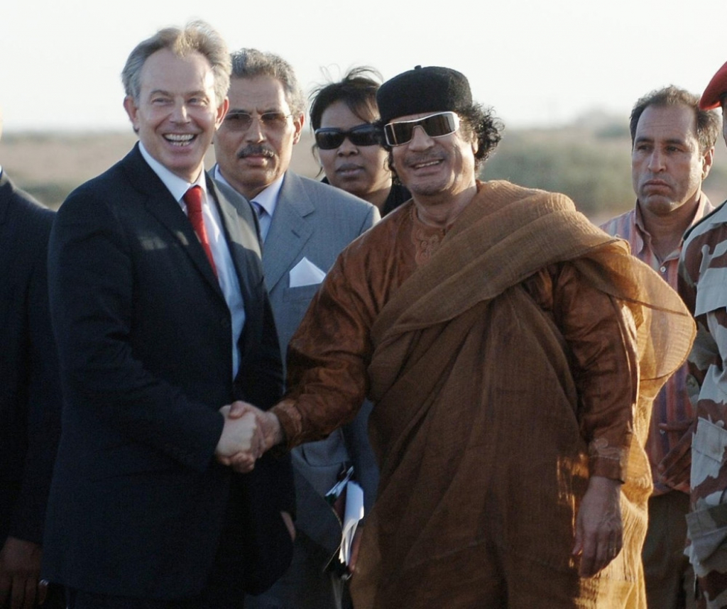 Toni Bler i Moamer el Gadafi