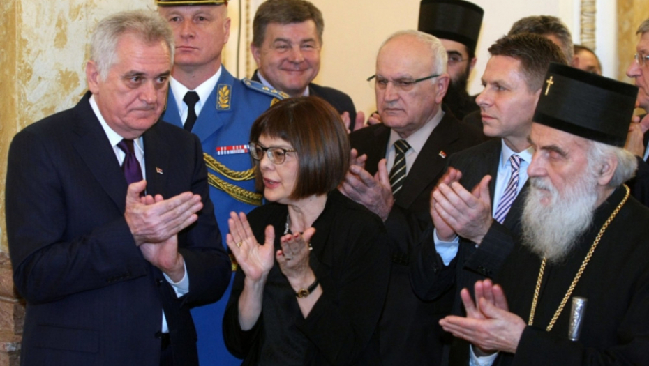 Tomislav Nikolić, Maja Gojković i patrijarh Irinej