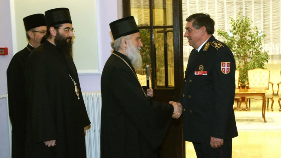 Patrijarh Irinej i Ljubiša Diković