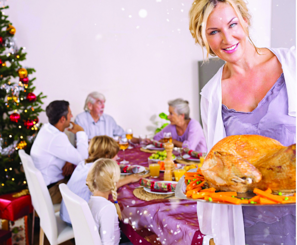 Večera hrana trpeza porodica pile