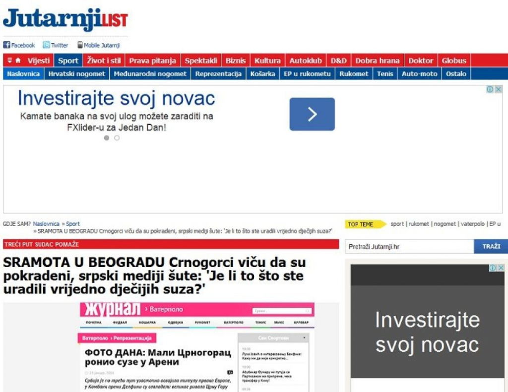 I oni kukaju: Jutarnji list o pobedi Srbije