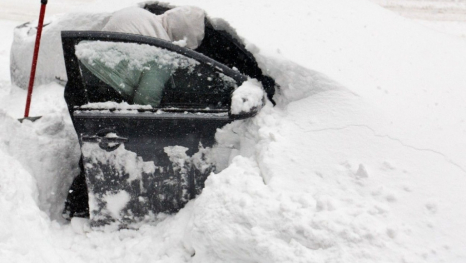 Sneg, automobil, Njujork