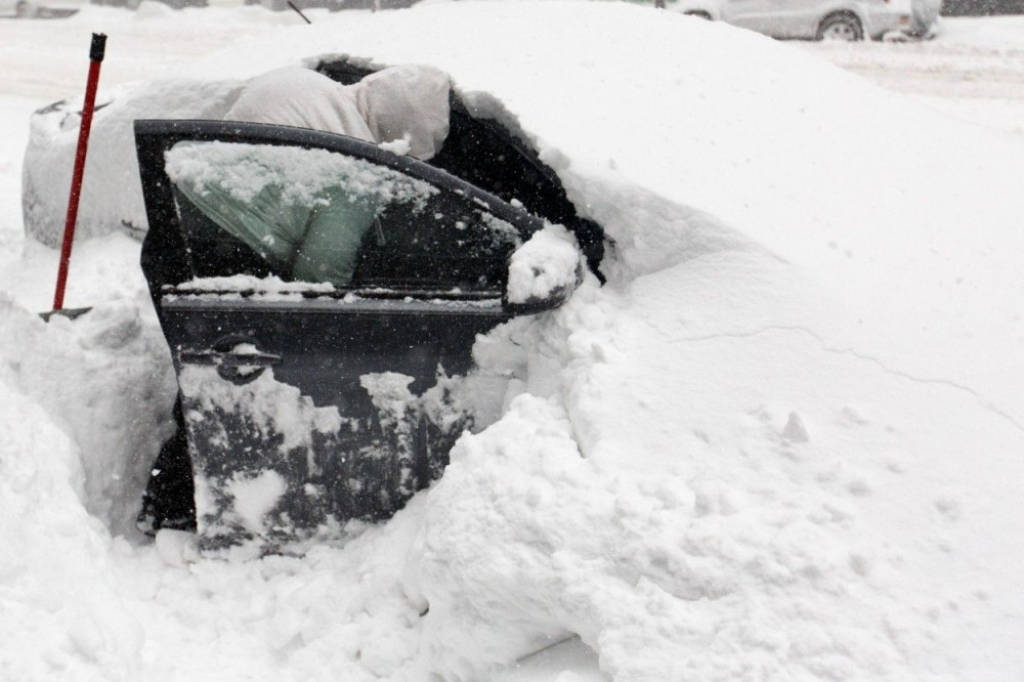 Sneg, automobil, Njujork